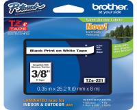 Brother P-Touch PT-2430PC Label Tape (OEM) 0.35\" Black Print on White