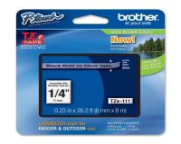 Brother P-Touch PT-2430PC Label Tape (OEM) 0.23\" Black Print on Clear