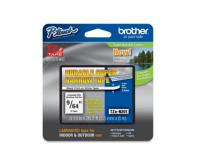 Brother P-Touch PT-2730VP Label Tape (OEM) 9/64\" Black Print on White