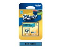 Brother P-Touch PT-55S Label Tape (OEM) 0.47\" Black on Blue Non-Laminate