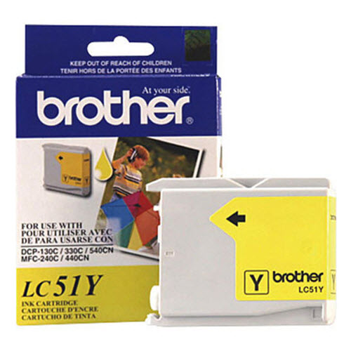OEM Brother LC51Y Yellow Ink Cartridge (400 Pages)
