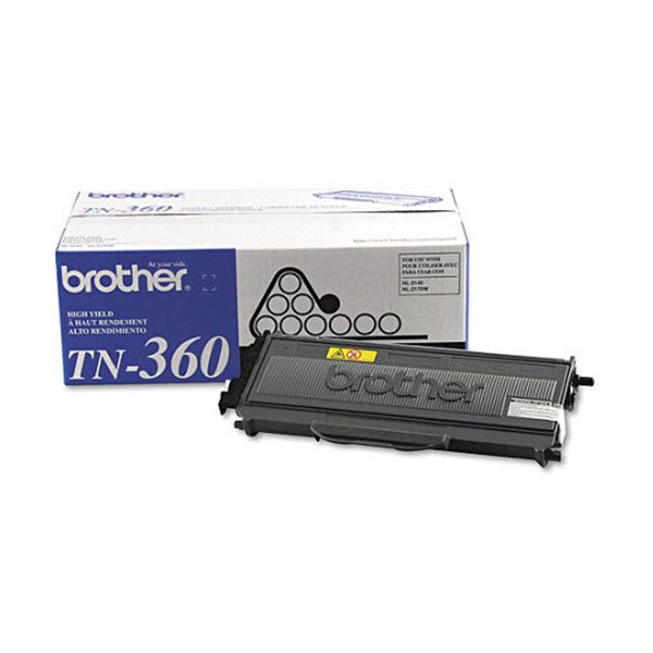 OEM Brother TN360 High Yield Black Laser Toner Cartridge (2,600 Pages)