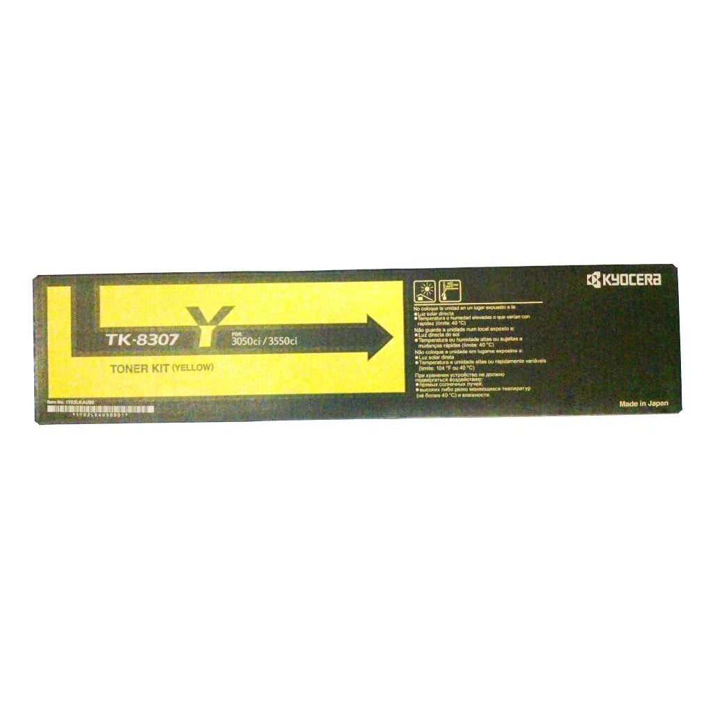 OEM Kyocera Mita TK-8307Y Yellow Toner Cartridge (15,000 Pages)