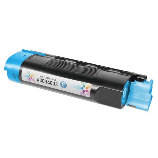 Compatible Okidata 43034803 Cyan Toner Cartridge (1,500 Pages)
