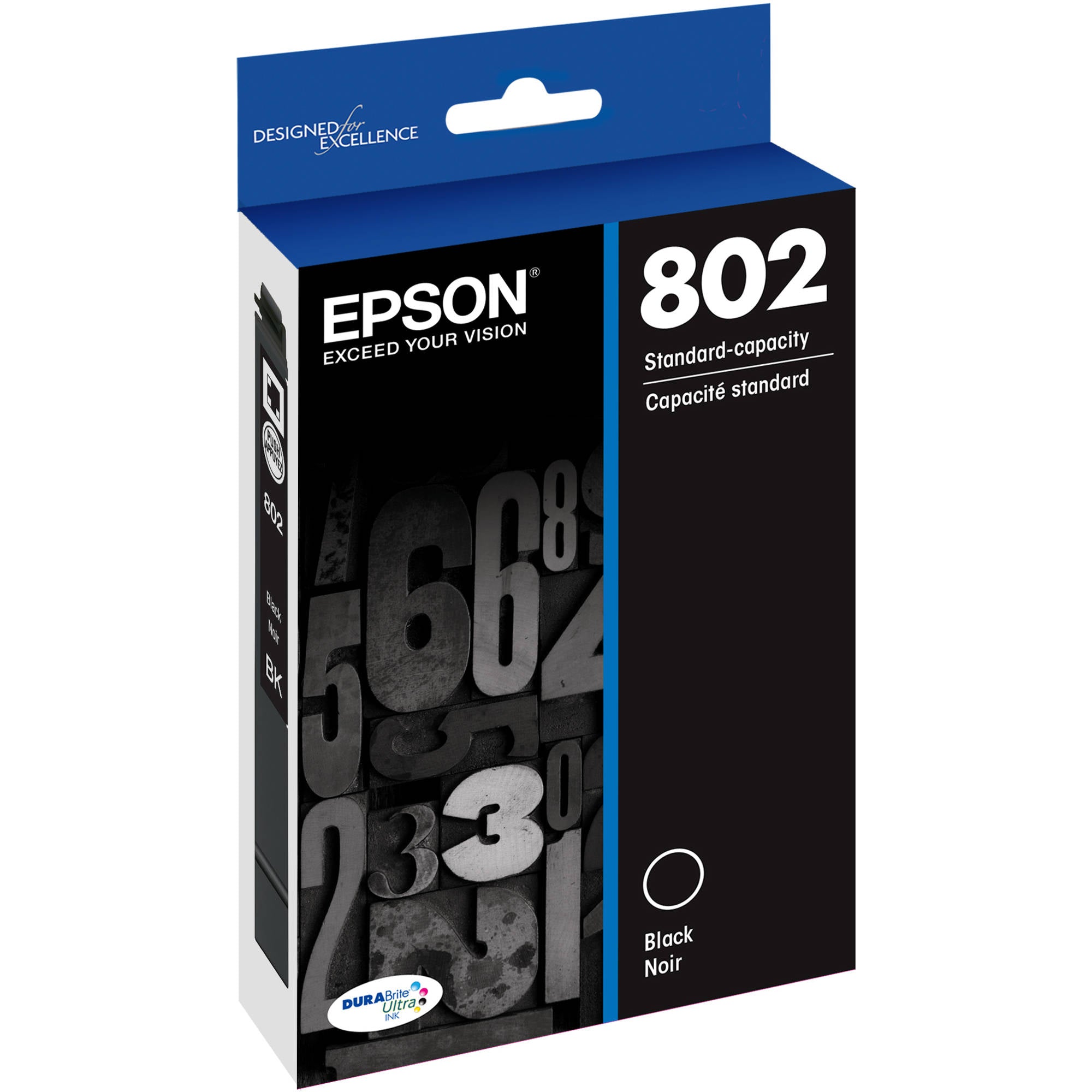 OEM Epson 802 (T802120) Black Ink Cartridge (900 Pages)