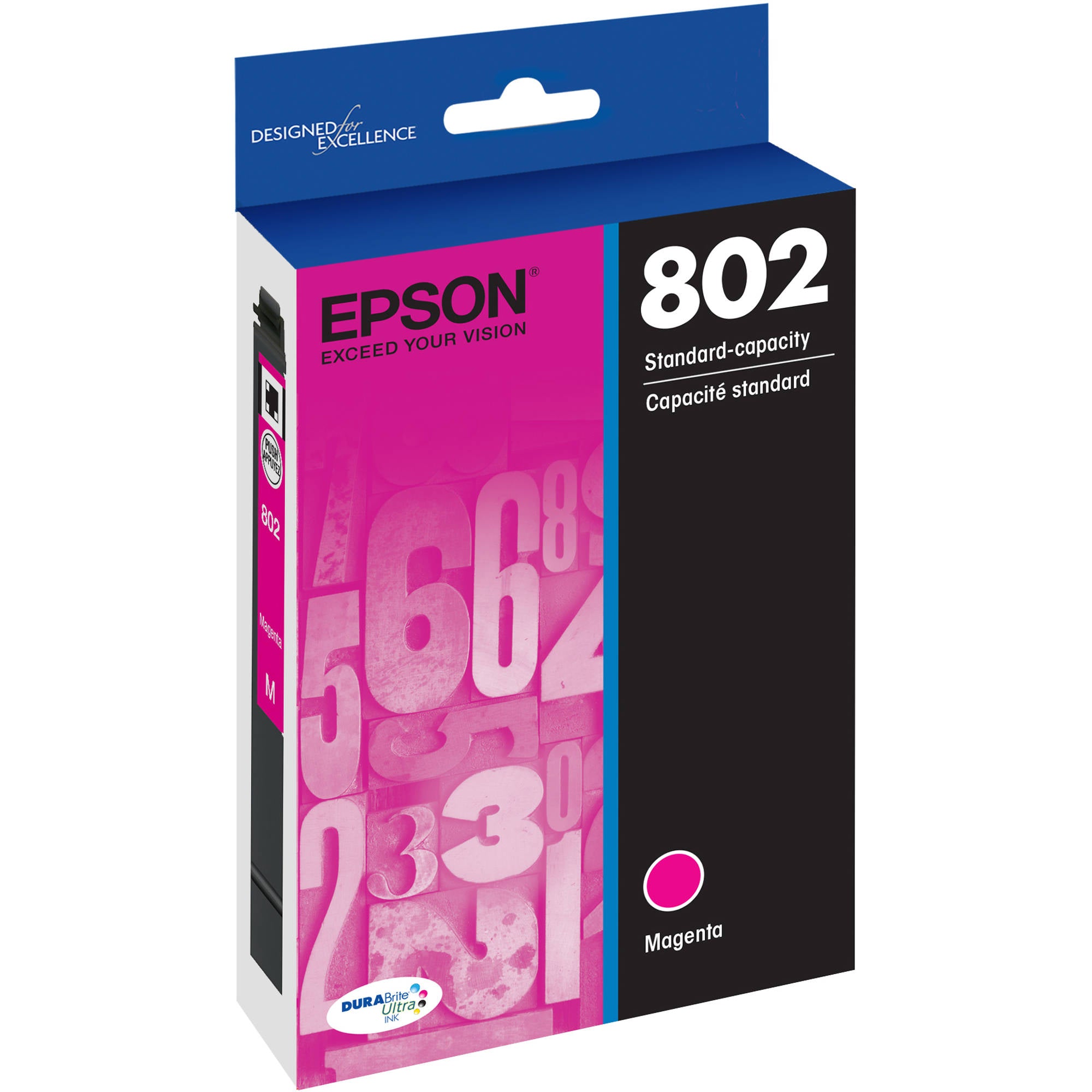 OEM Epson 802 (T802320) Magenta Ink Cartridge (650 Pages)