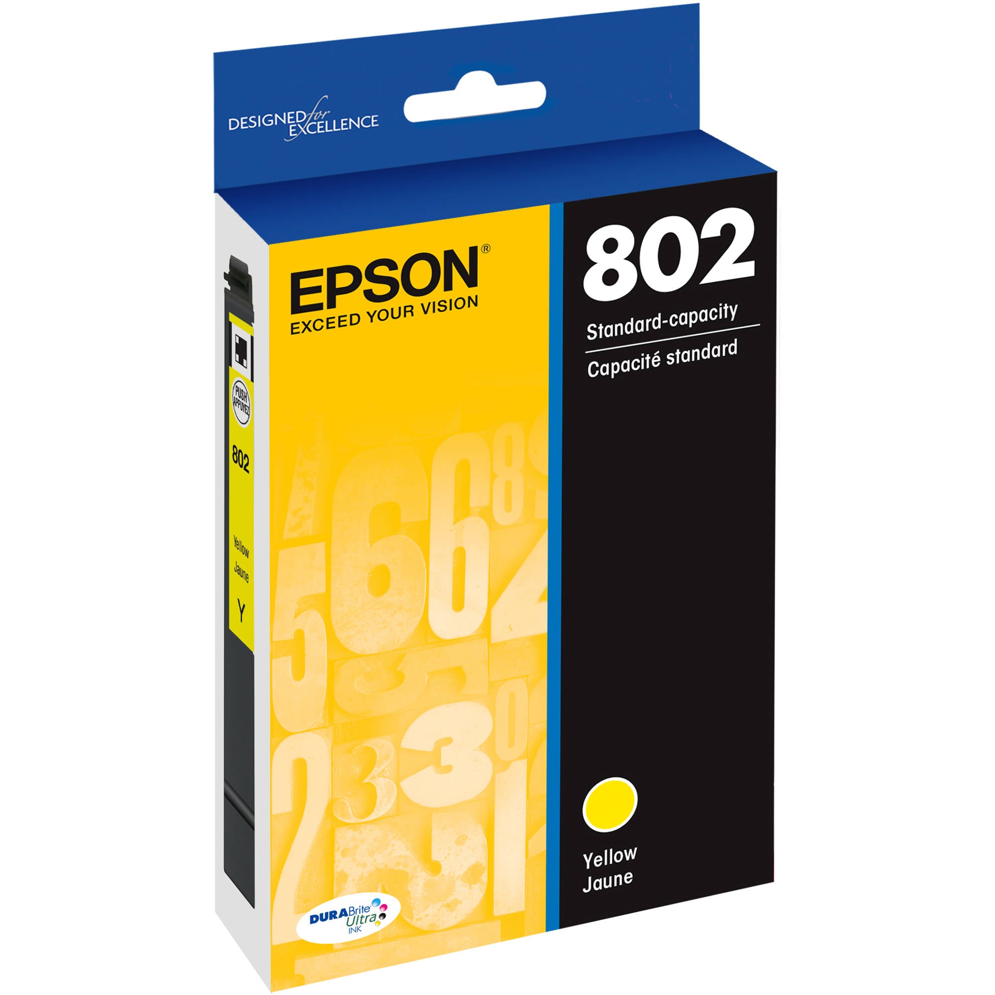 OEM Epson 802 (T802420) Yellow Ink Cartridge (650 Pages)