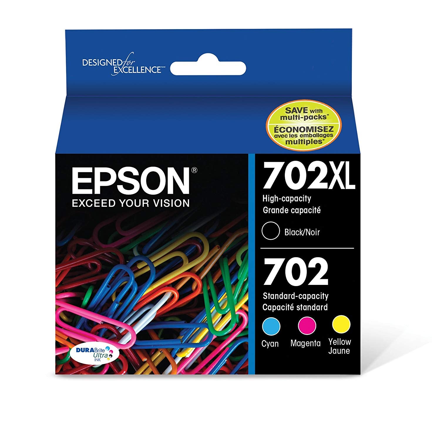 OEM Epson T702XL HY Black/Color Ink Cartridge