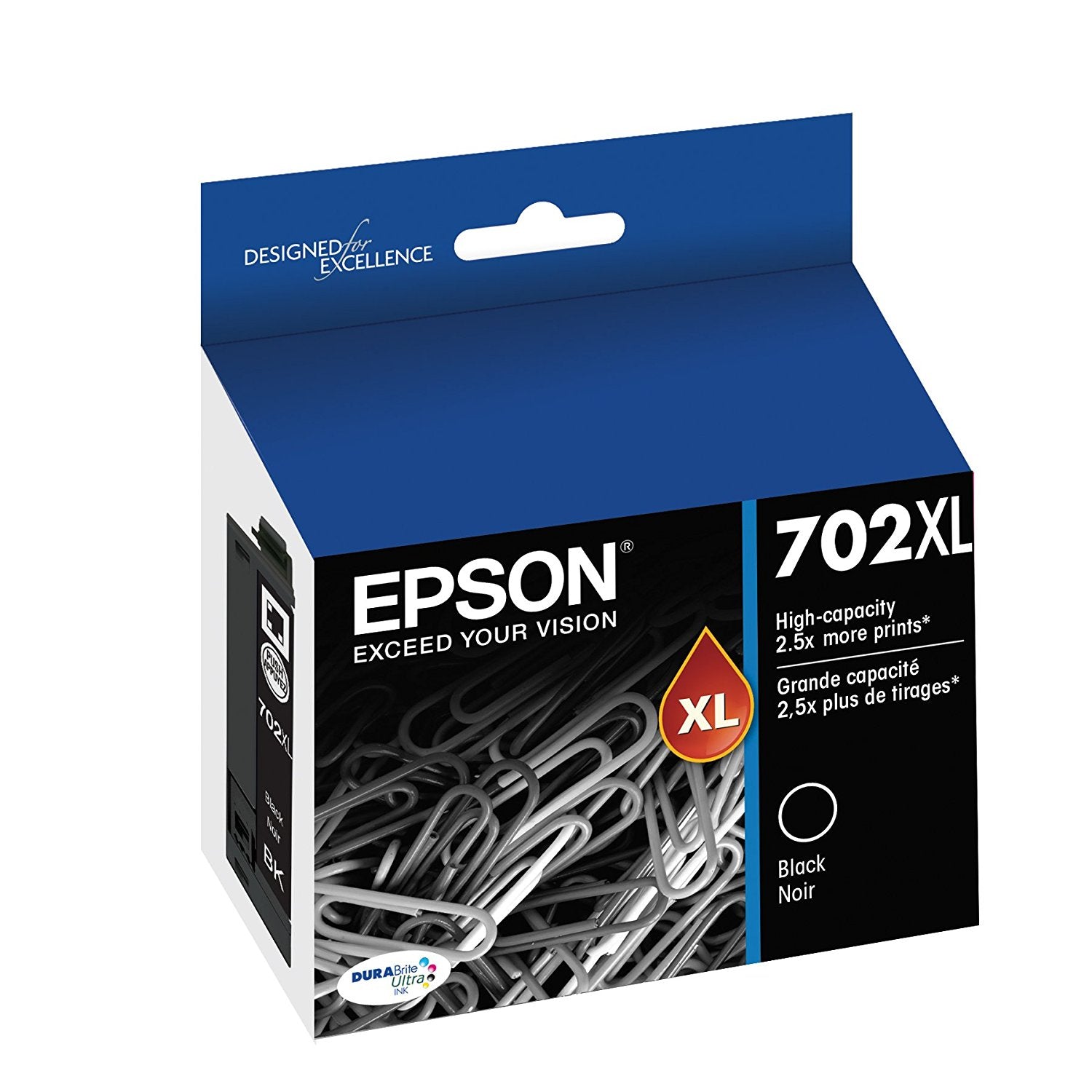 OEM Epson T702XL120 Black Ink Cartridge (1,100 Pages)