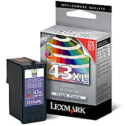 OEM Lexmark 18Y0143 (#43XL) High Yield Color Ink Cartridge (500 Pages)
