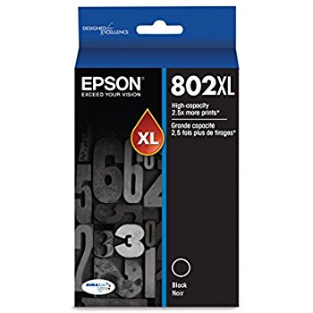 OEM Epson 802XL Black Ink Cartridge (2,600 Pages)