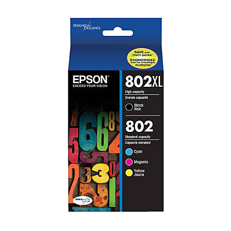 OEM Epson T802XLBCS Black/Color Ink Cartridge (2,850 Pages)