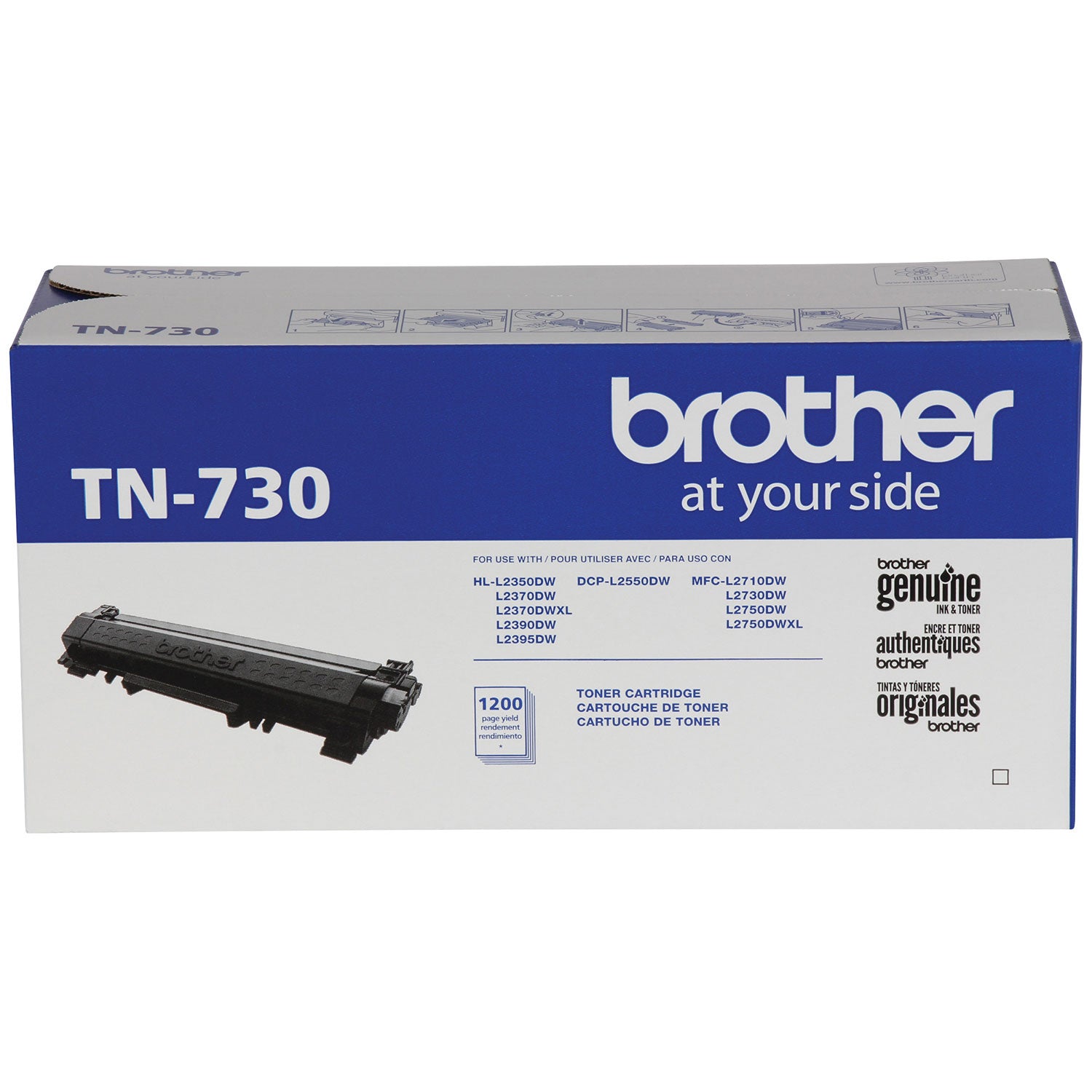 OEM Brother TN-730 Black Toner Cartridge (1,200 Pages)