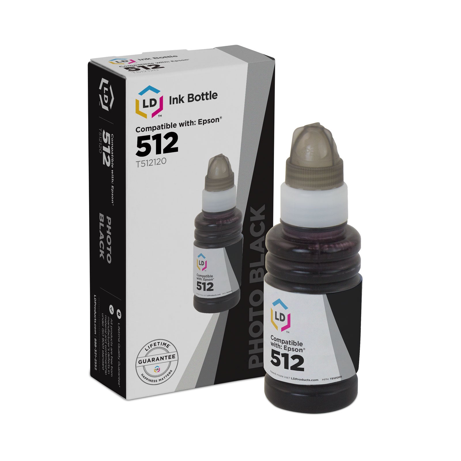 Compatible Epson T512 Photo BK Ink Bottle (11,500 Pages)
