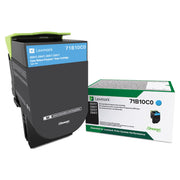 OEM Lexmark 71B10C0 Cyan Toner Cartridge (2,300 Pages)