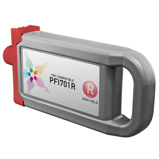 Compatible Canon PFI-701R High Yield Pigment Red Ink Cartridge