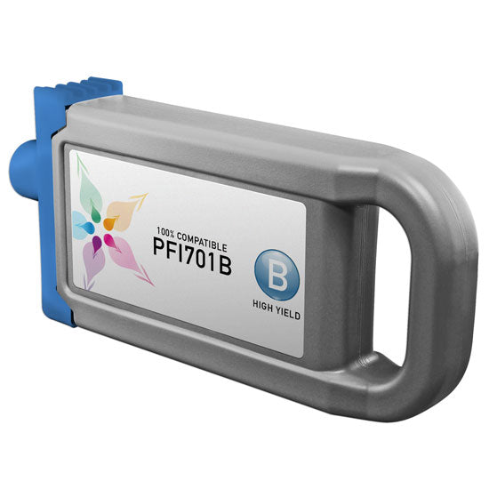 Compatible Canon PFI-701B High Yield Blue Ink Cartridge