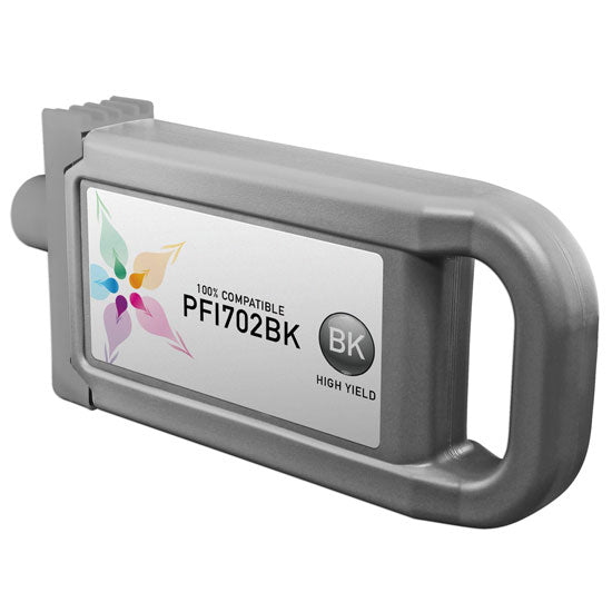 Compatible Canon PFI-702BK Black High Yield Ink Cartridge