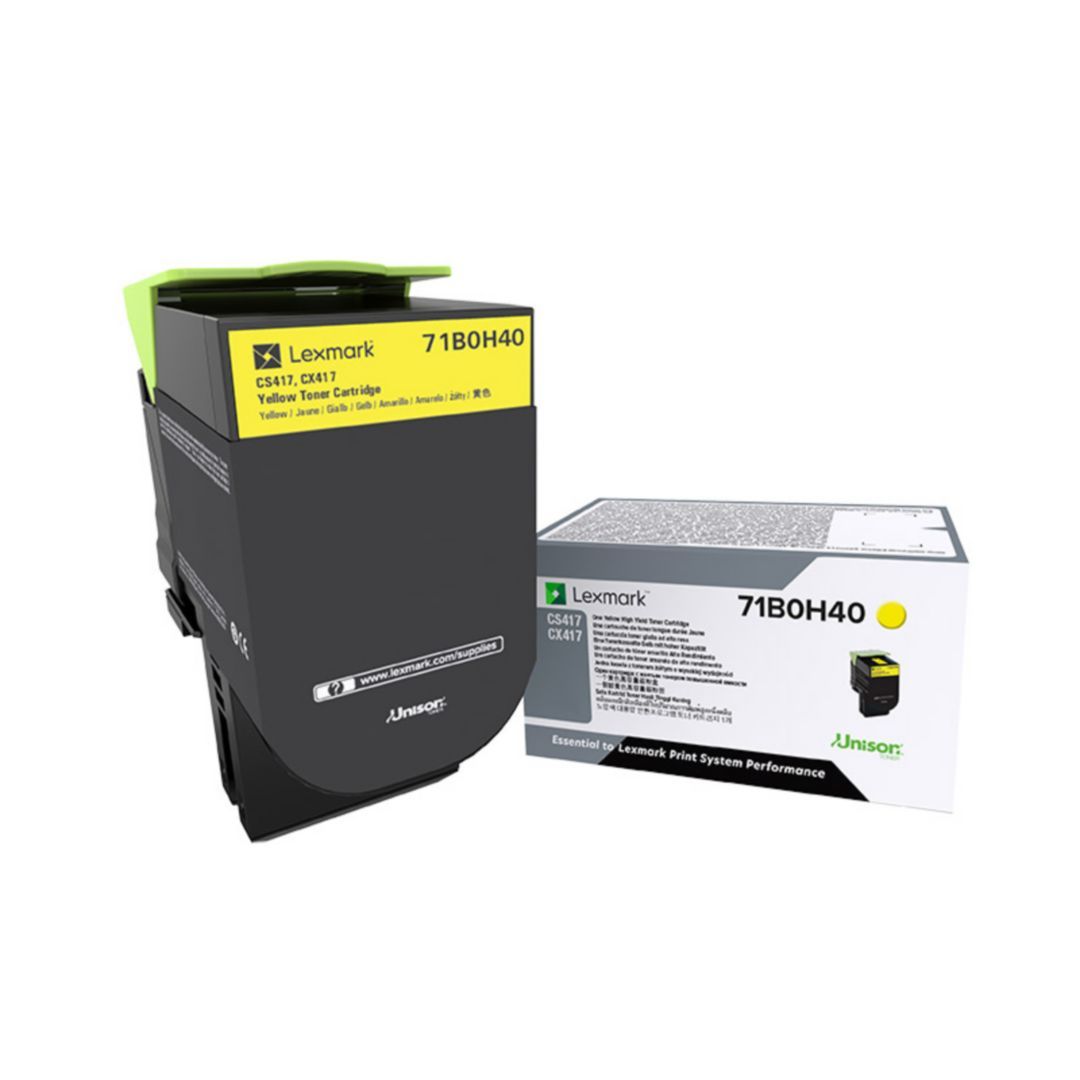 OEM Lexmark 71B0H40 Yellow Toner Cartridge (3,500 Pages)