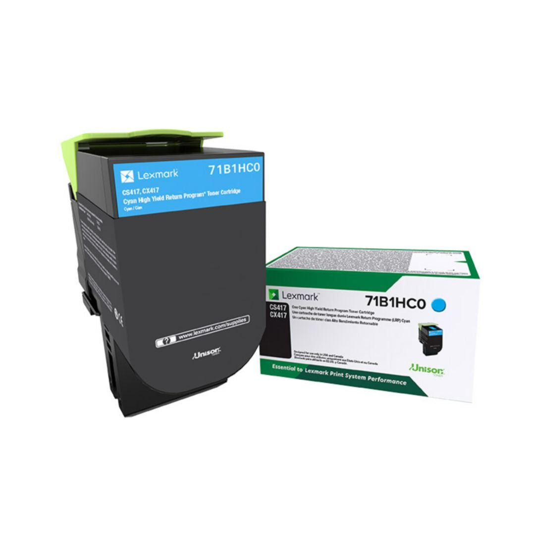 OEM Lexmark 71B1HC0 Cyan Toner Cartridge (3,500 Pages)