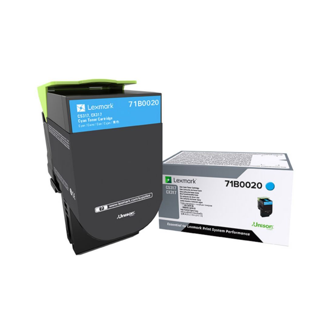 OEM Lexmark 71B0020 Cyan Toner Cartridge (2,300 Pages)
