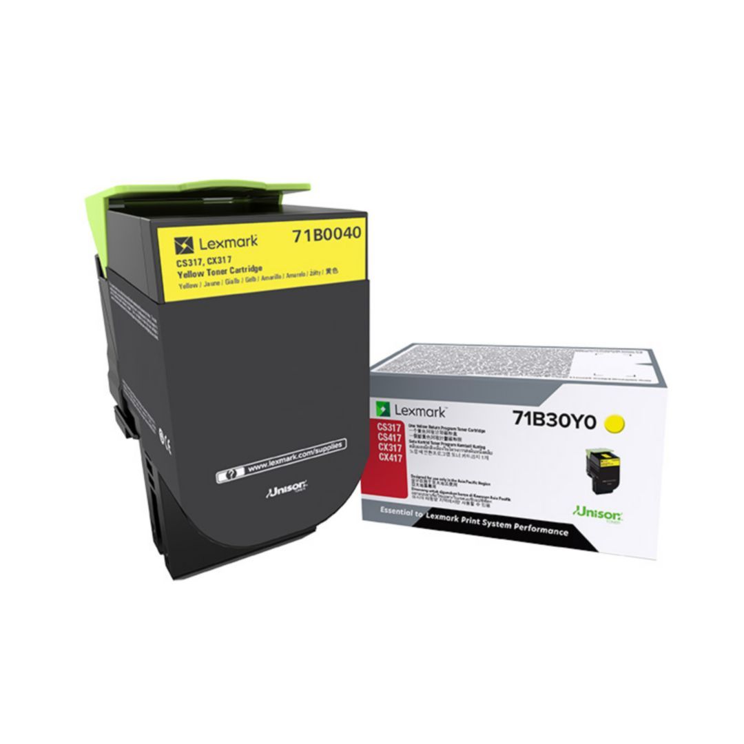 OEM Lexmark 71B0040 Yellow Toner Cartridge (2,300 Pages)