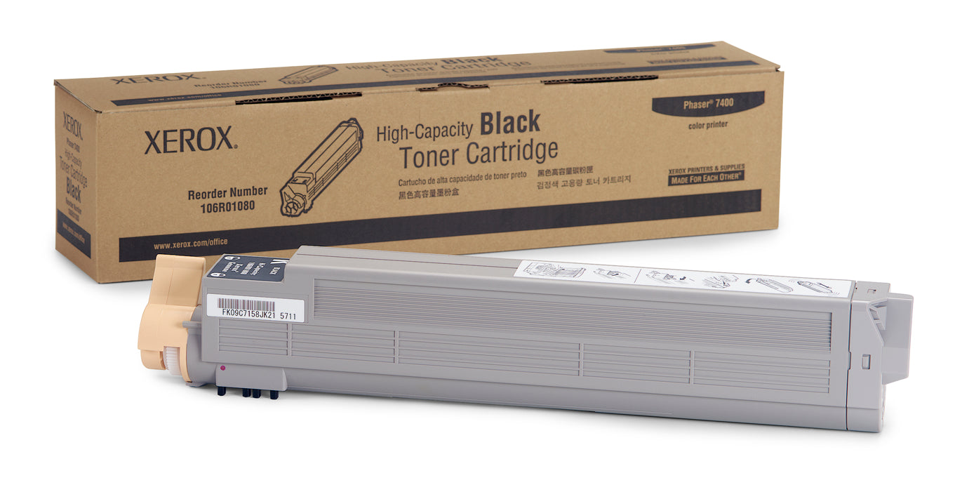 OEM Xerox 106R01080 Black High Capacity Laser Toner Cartridge (15,000 Pages)