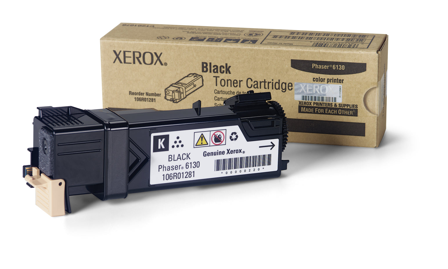OEM Xerox 106R01281 Black Toner Cartridge (2,500 Pages)