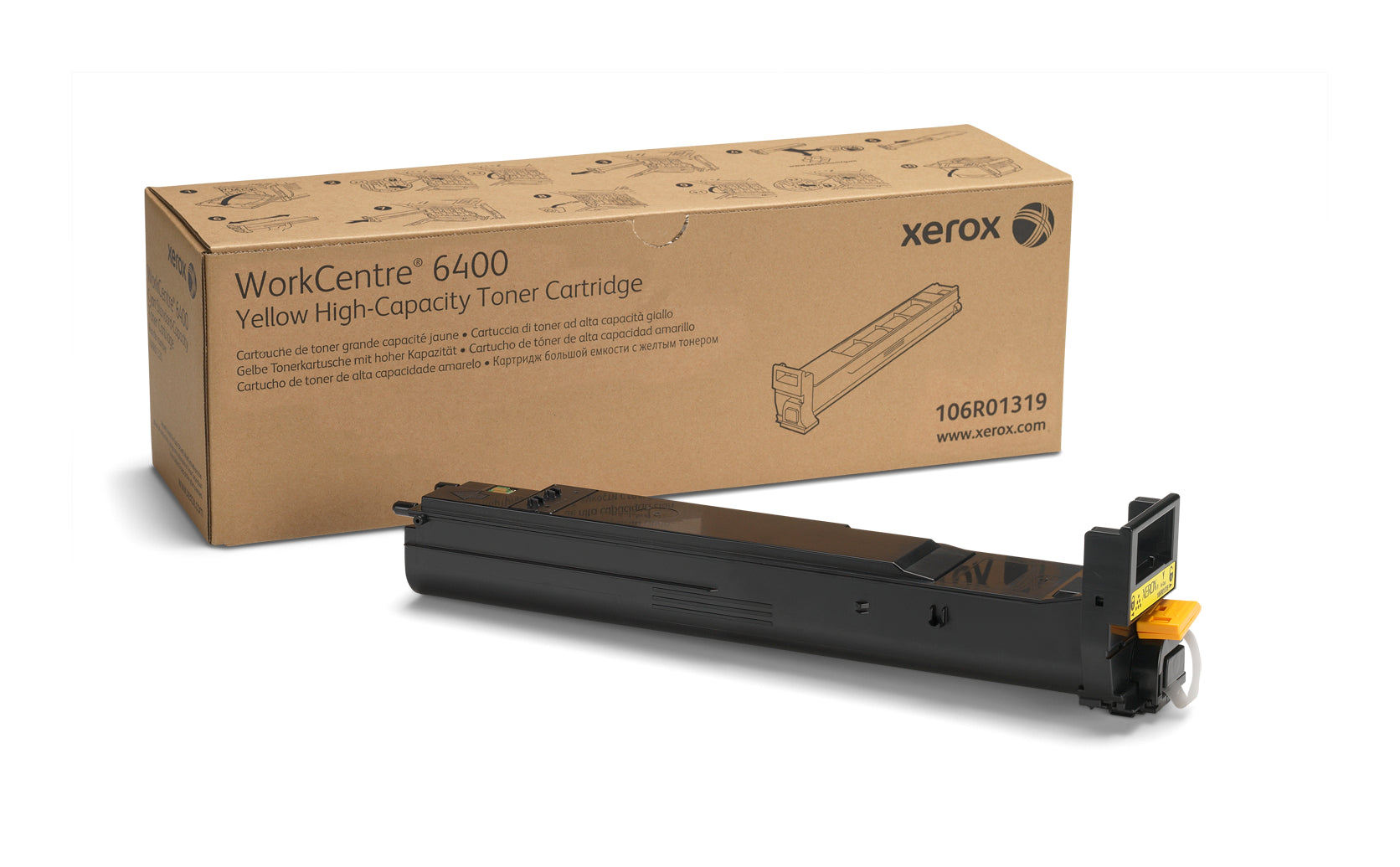 OEM Xerox 106R01319 High Capacity Yellow Laser Toner Cartridge (16,500 Pages)