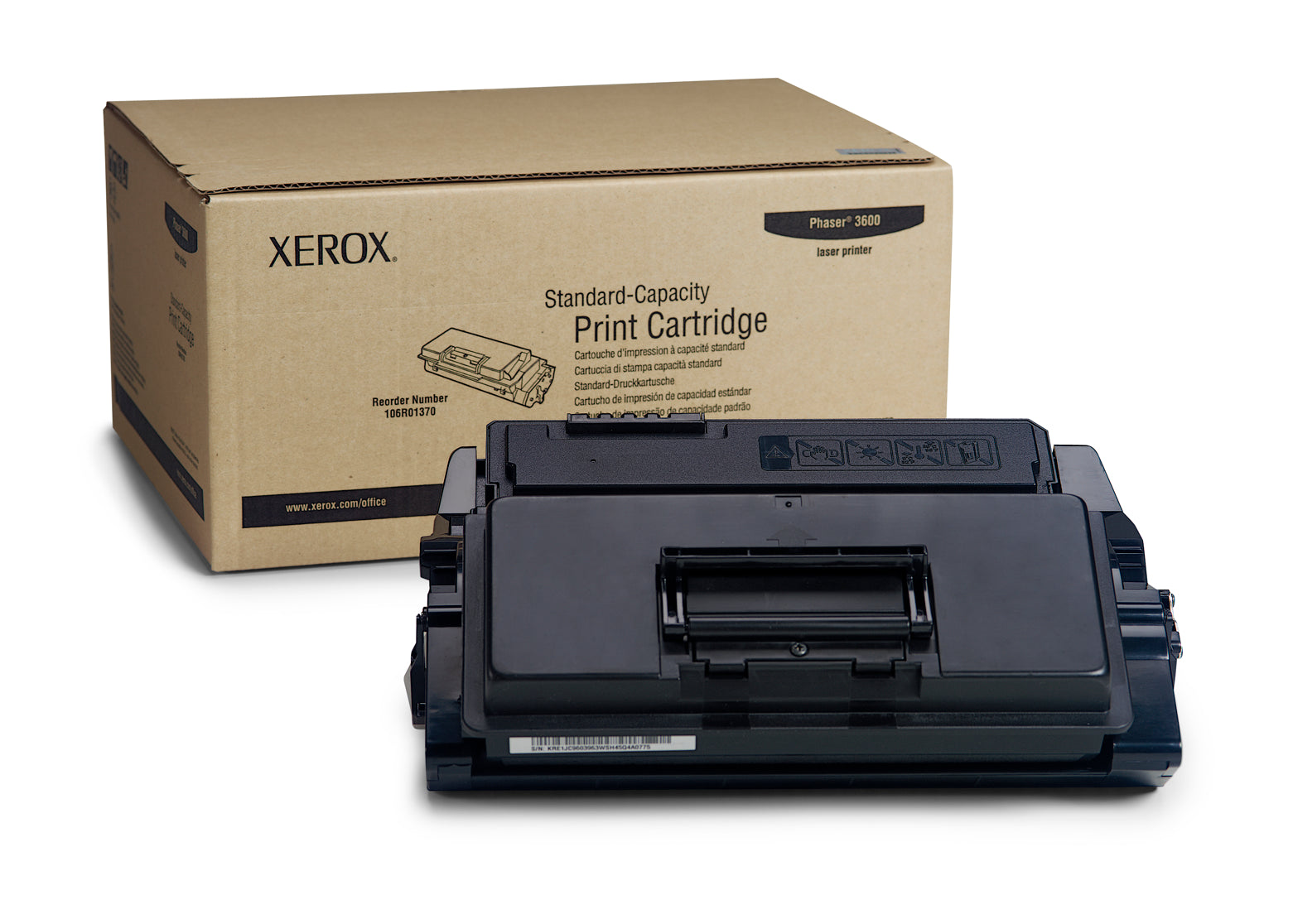OEM Xerox 106R01370 Black Laser Toner Cartridge (7,000 Pages)