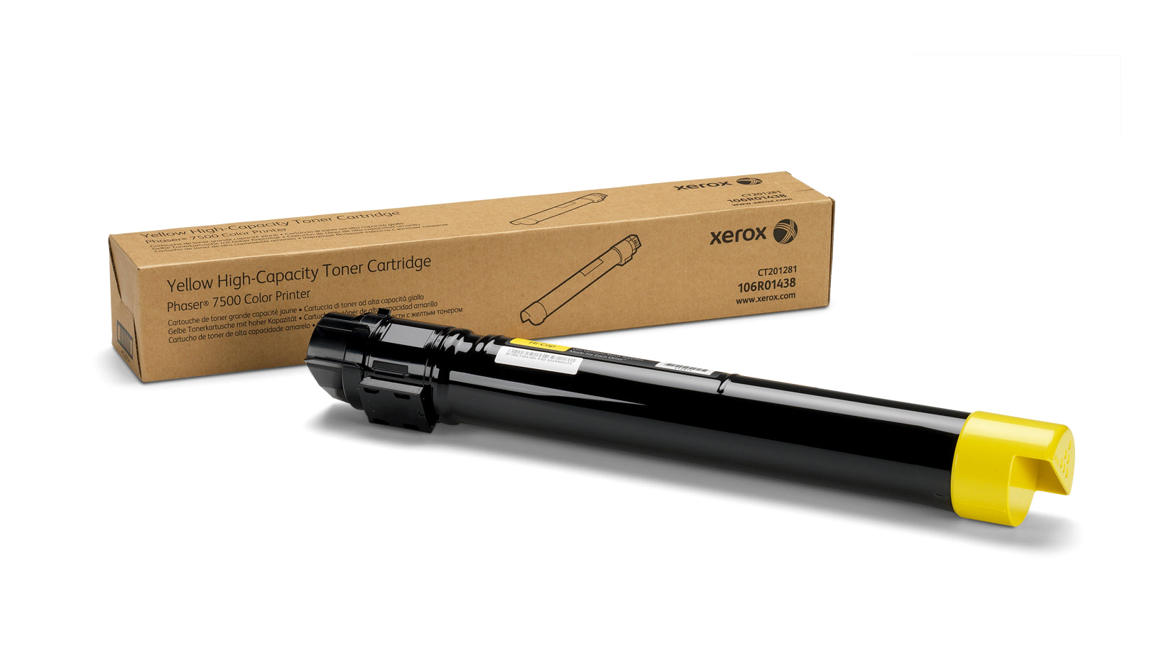 OEM Xerox 106R01438 High Capacity Yellow Laser Toner Cartridge (17,800 Pages)