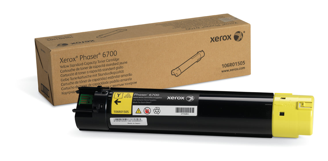 OEM Xerox 106R01505 Yellow Laser Toner Cartridge (5,000 Pages)