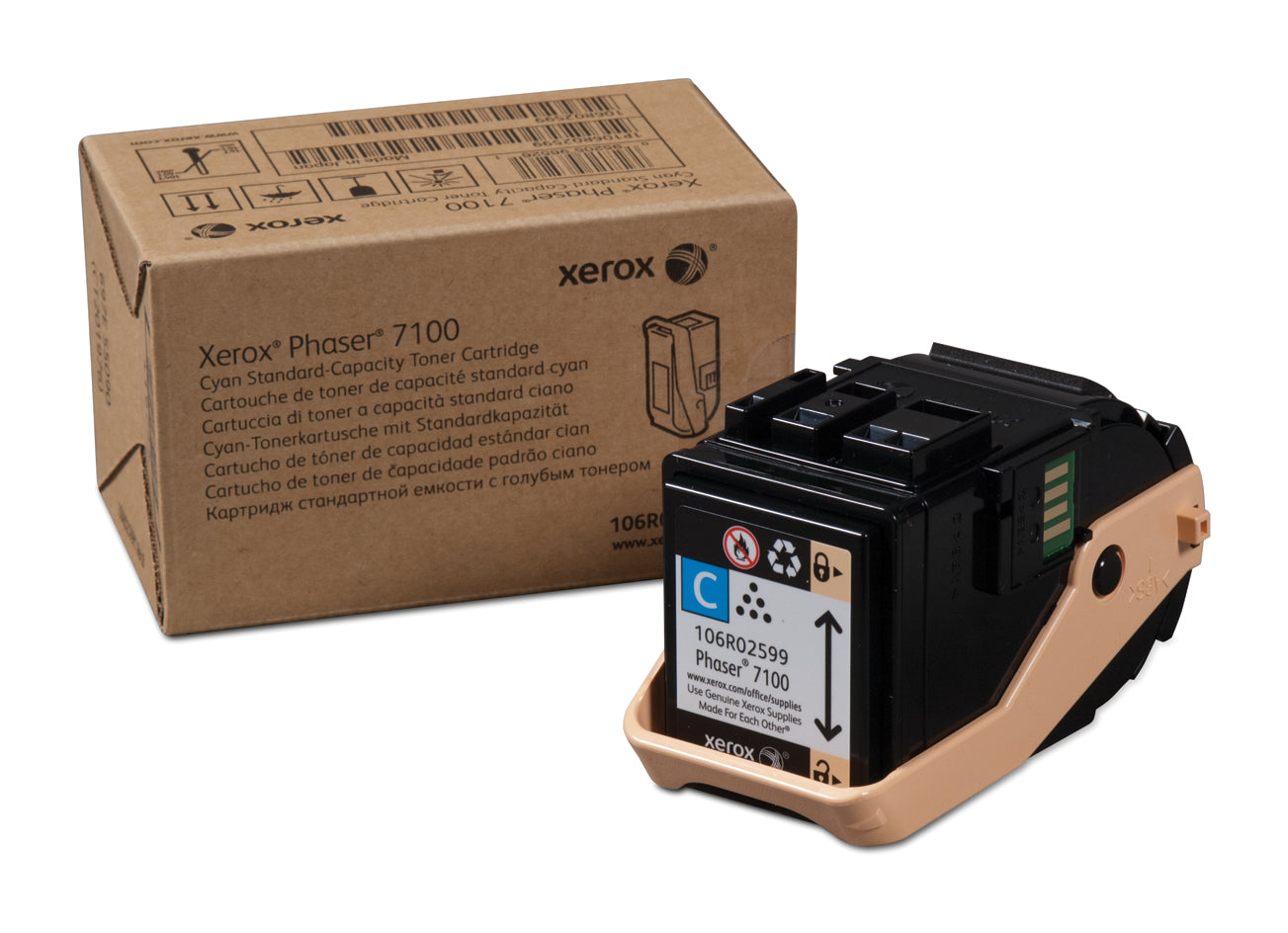 OEM Xerox 106R02599 Cyan Laser Toner Cartridge (4,500 Pages)