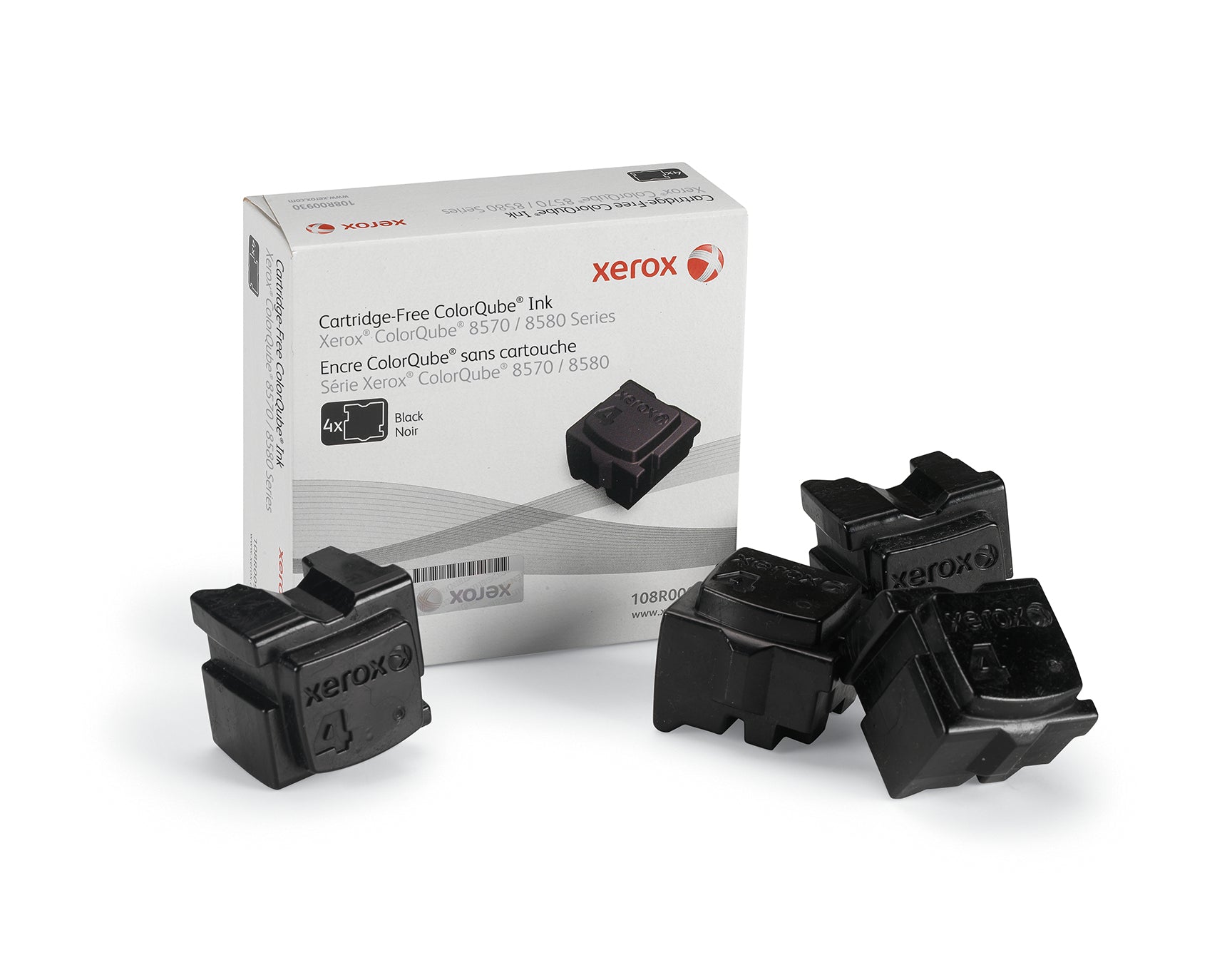 OEM Xerox 108R00930 Black Solid Ink ColorStix Cartridge (4 Pack) (8,600 Pages)