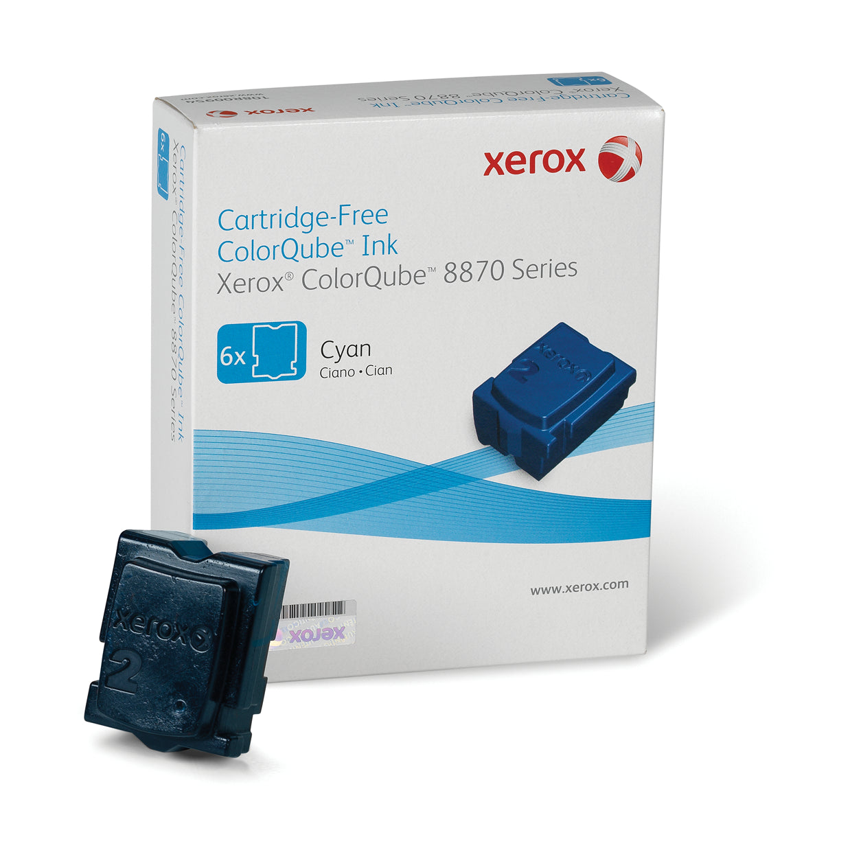 OEM Xerox 108R00950 High Yield Cyan Solid Ink ColorStix Cartridge (17,300 Pages)