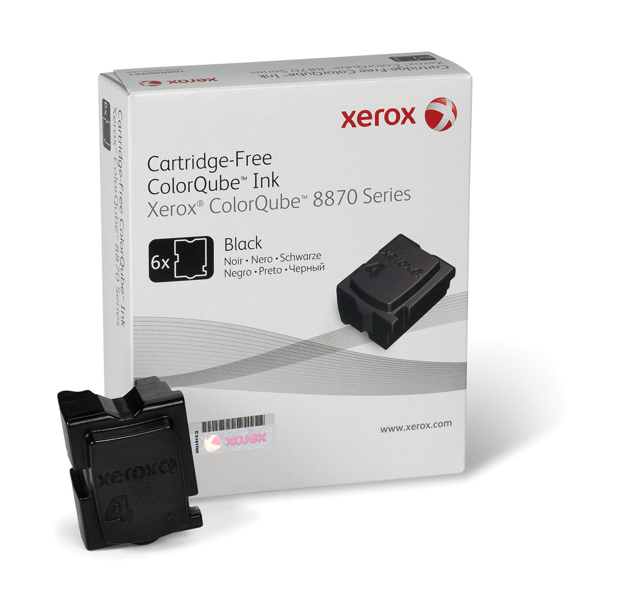 OEM Xerox 108R00953 Black Solid Ink ColorStix Cartridge (16,700 Pages) - 6 Pack
