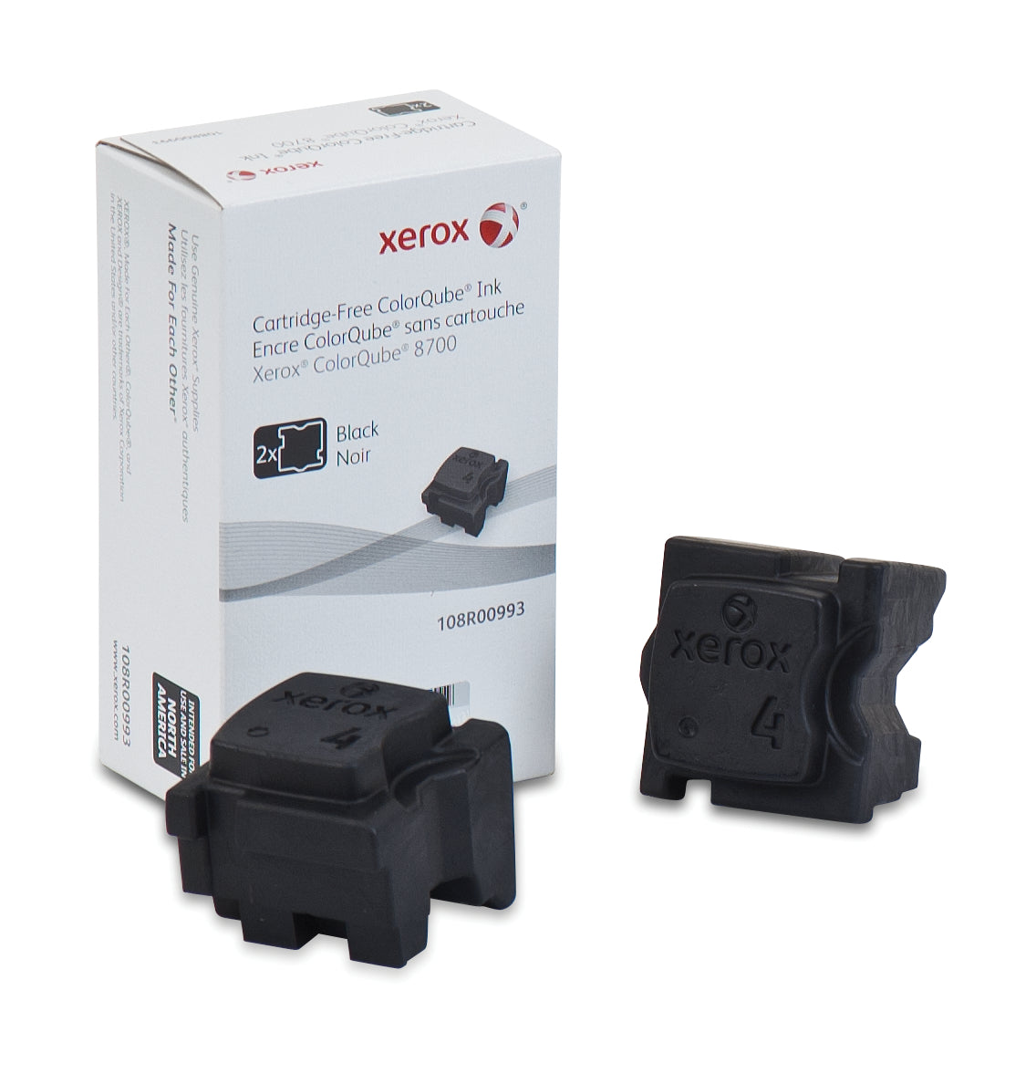 OEM Xerox 108R00993 Black Solid Ink ColorStix (2 Pack) (4,500 Pages)