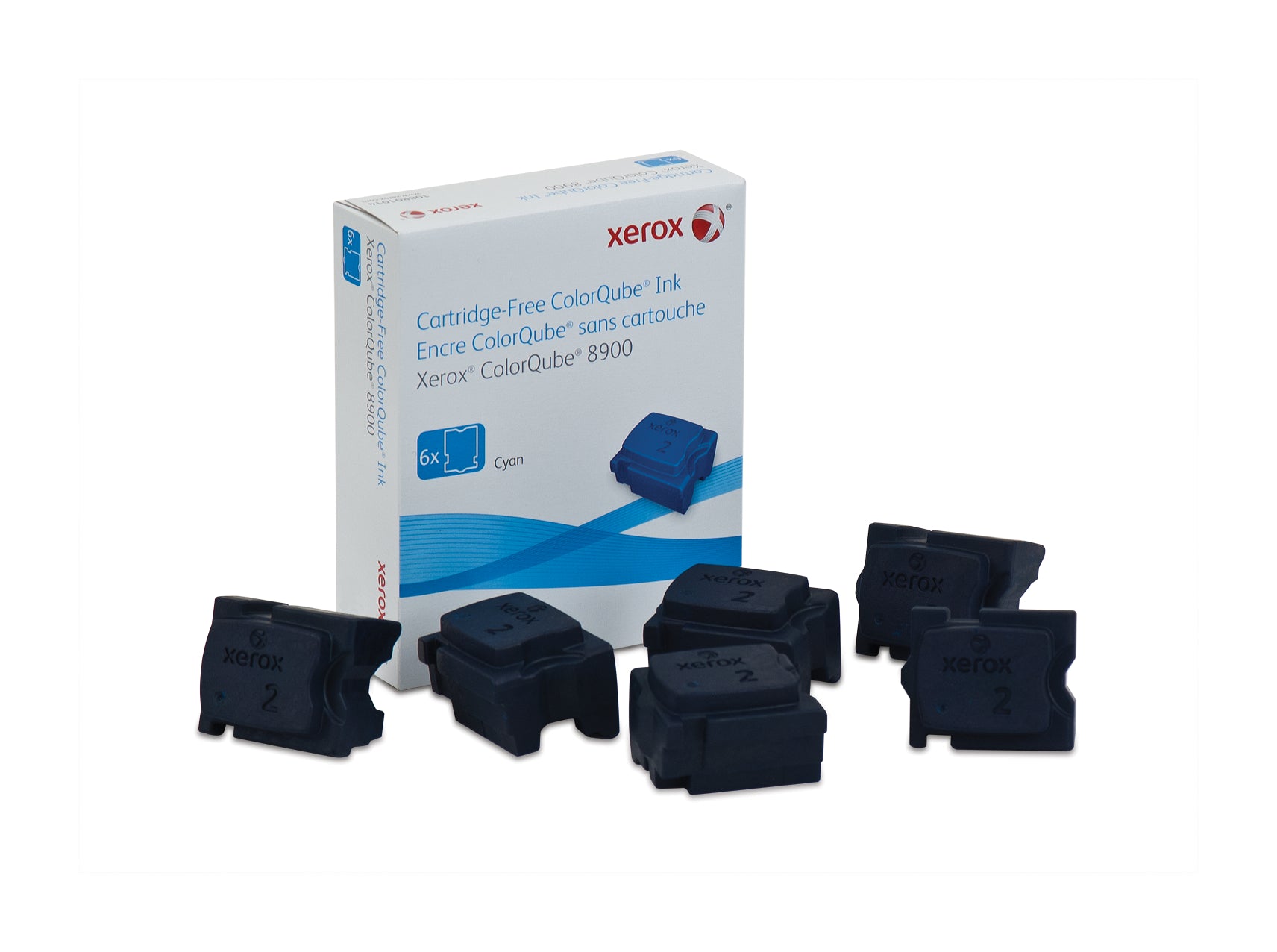 OEM Xerox 108R01014 Cyan Ink Sticks (6 Pack) (16,900 Pages)