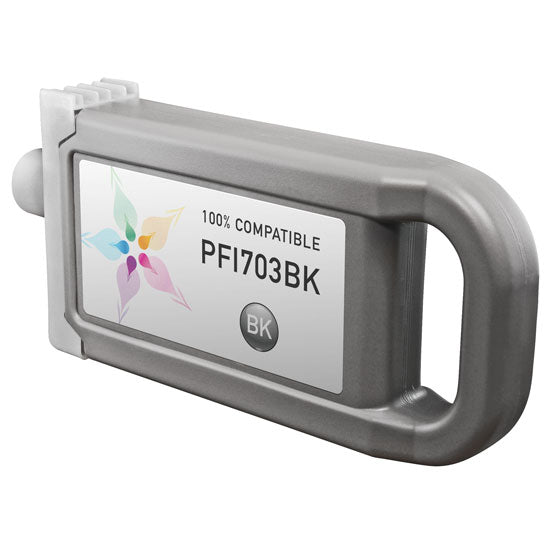 Compatible Canon PFI-703BK Black Ink Cartridge (700 Pages)