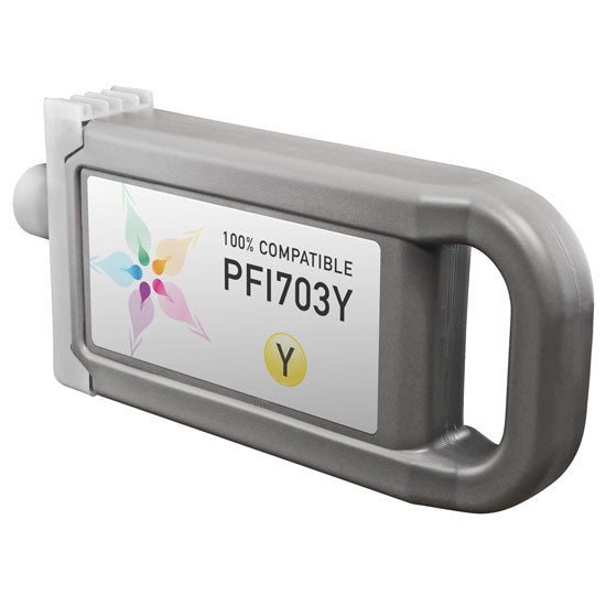 Compatible Canon PFI-703Y Yellow Ink Cartridge (700 Pages)
