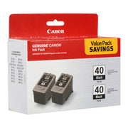OEM Canon PG40 Black Inkjet Cartridge 2-Pack (658 Pages)