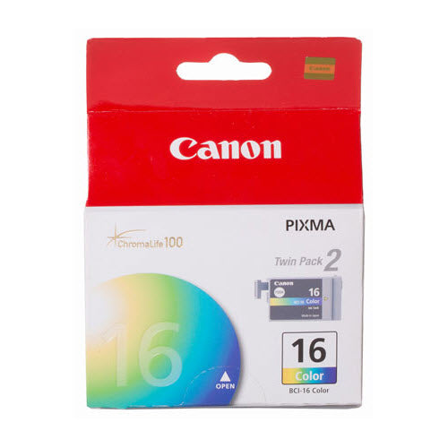 OEM Canon BCI-16C Color Inkjet Cartridge 2-Pack (240 Pages)