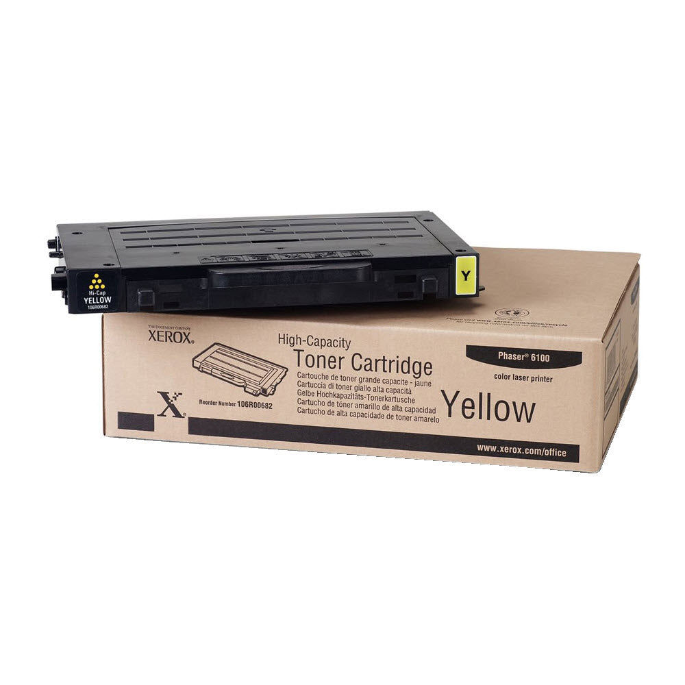 OEM Xerox 106R00682 High Capacity Yellow Laser Toner Cartridge (5,000 Pages)