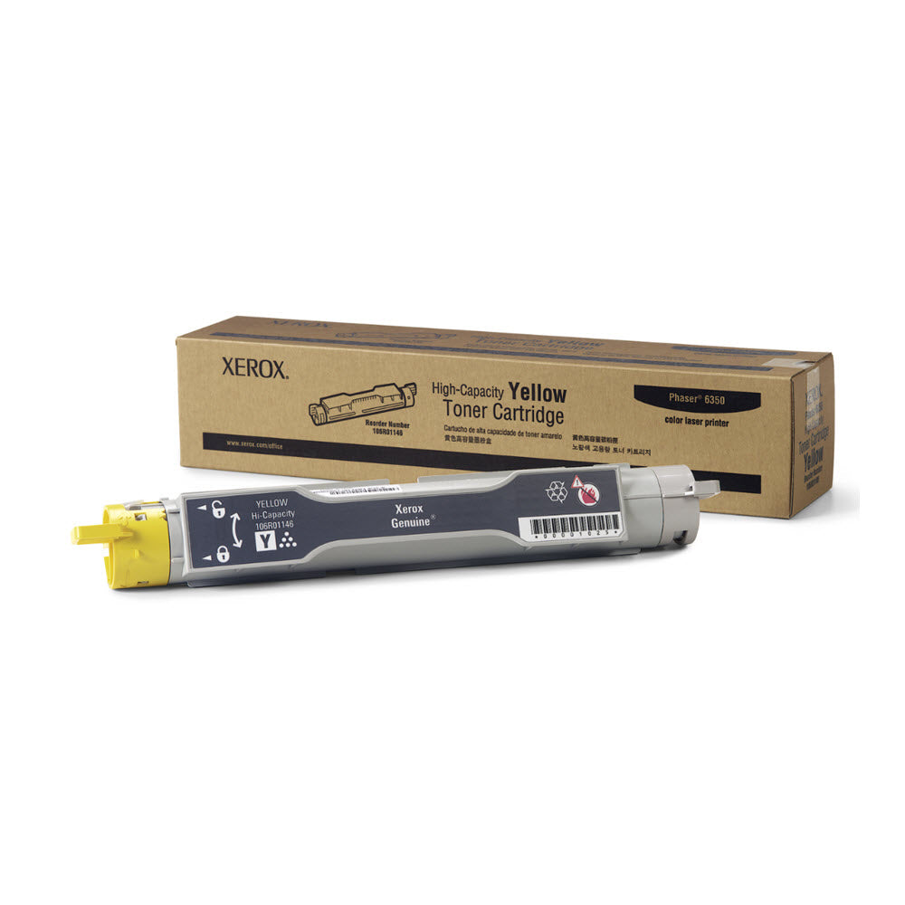 OEM Xerox 106R01146 High Capacity Yellow Laser Toner Cartridge (10,000 Pages)