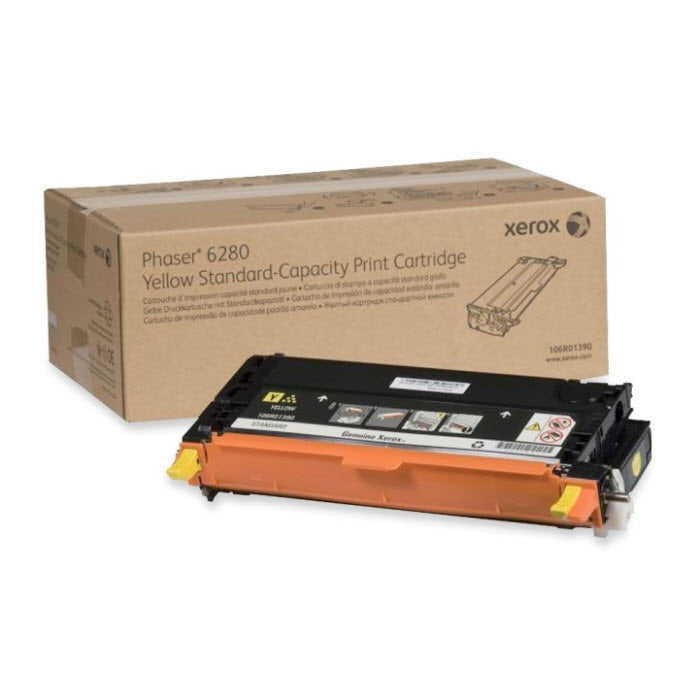OEM Xerox 106R01390 Yellow Laser Toner Cartridge (2,200 Pages)