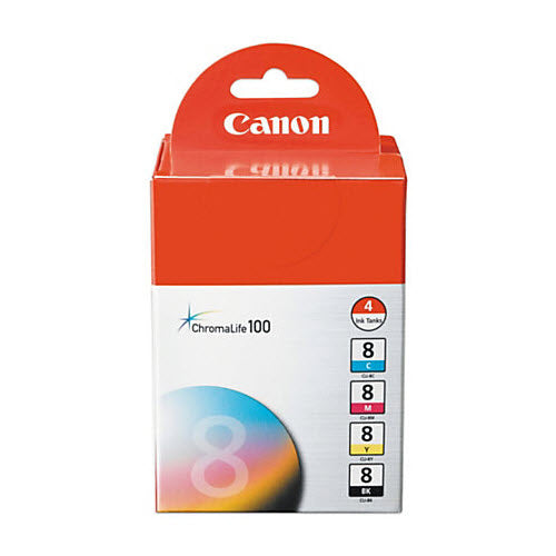 OEM Canon CLI8 / 0620B010 4-Color Multipack Inkjet Cartridge (560 Pages)