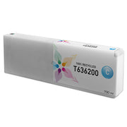 Remanufactured Epson T636200 Cyan Inkjet Cartridge, 700 ml