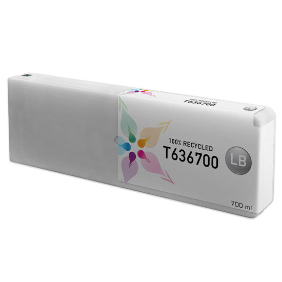 Remanufactured Epson T636700 Light Black Inkjet Cartridge, 700 ml