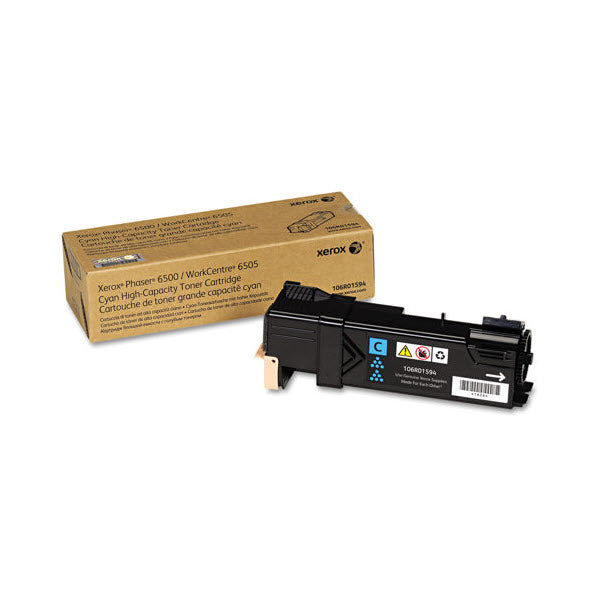 OEM Xerox 106R01594 High Capacity Cyan Laser Toner Cartridge (2,500 Pages)