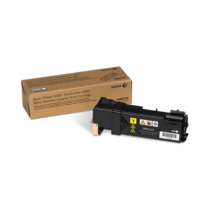 OEM Xerox 106R01593 Yellow Laser Toner Cartridge (1,000 Pages)